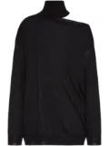 Valentino Garavani cut-out roll-neck jumper - Black