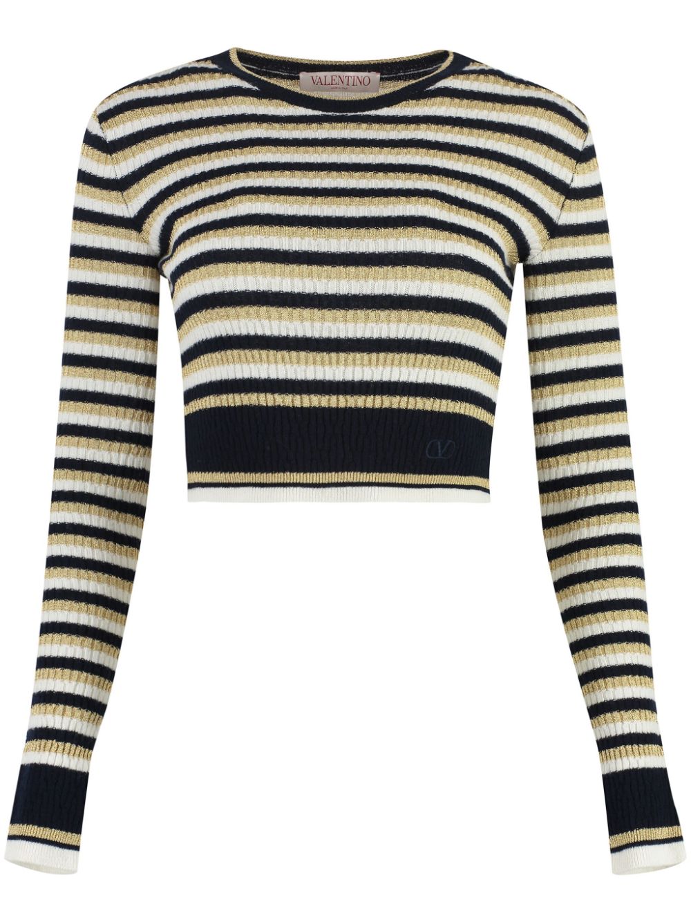 striped lurex jumper