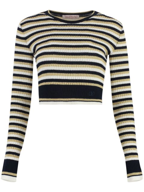 Valentino Garavani striped lurex jumper