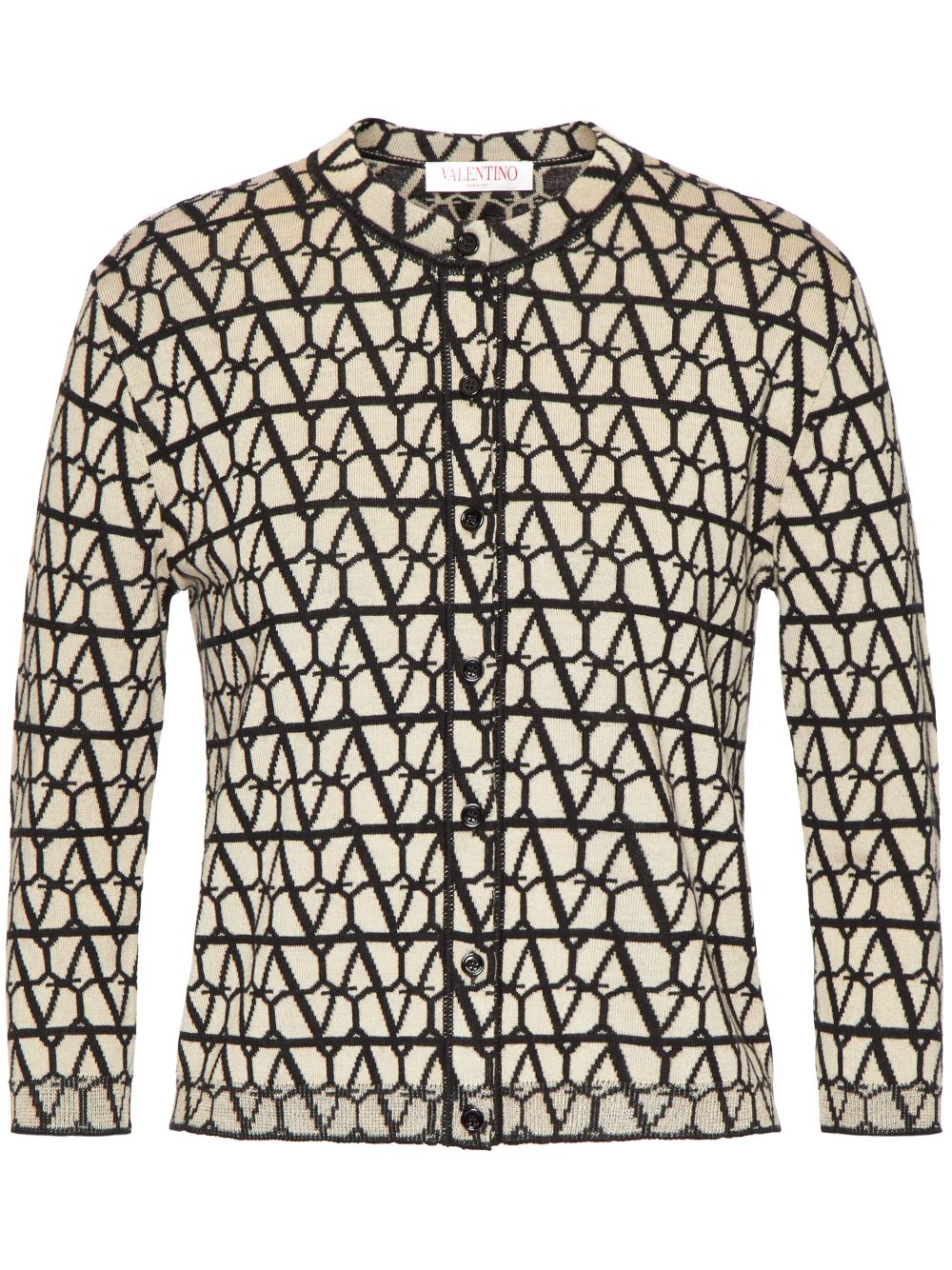 Valentino Garavani Toile Iconographe wool cardigan - Neutrals