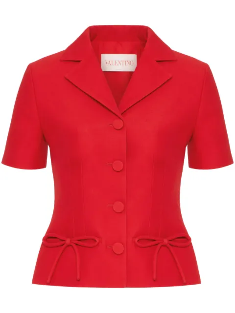 Valentino Garavani ribbon-detail short-sleve blazer