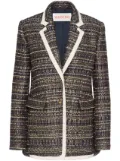 Valentino Garavani Tweed Party single-breasted blazer - Blue