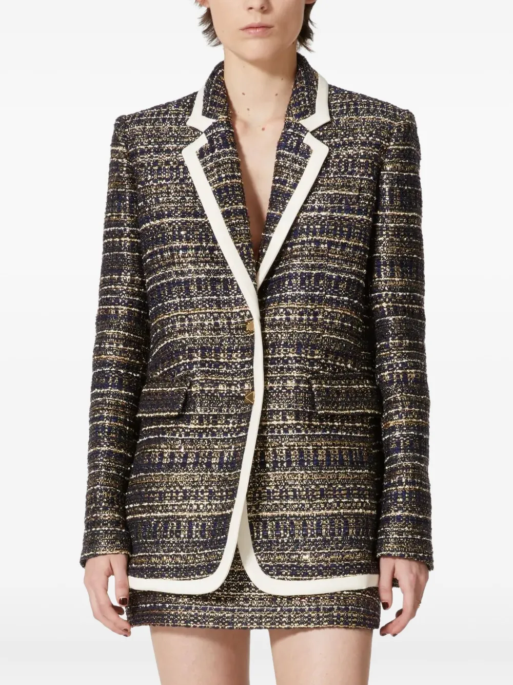 Valentino Garavani ロックスタッズ ツイード シングルジャケット