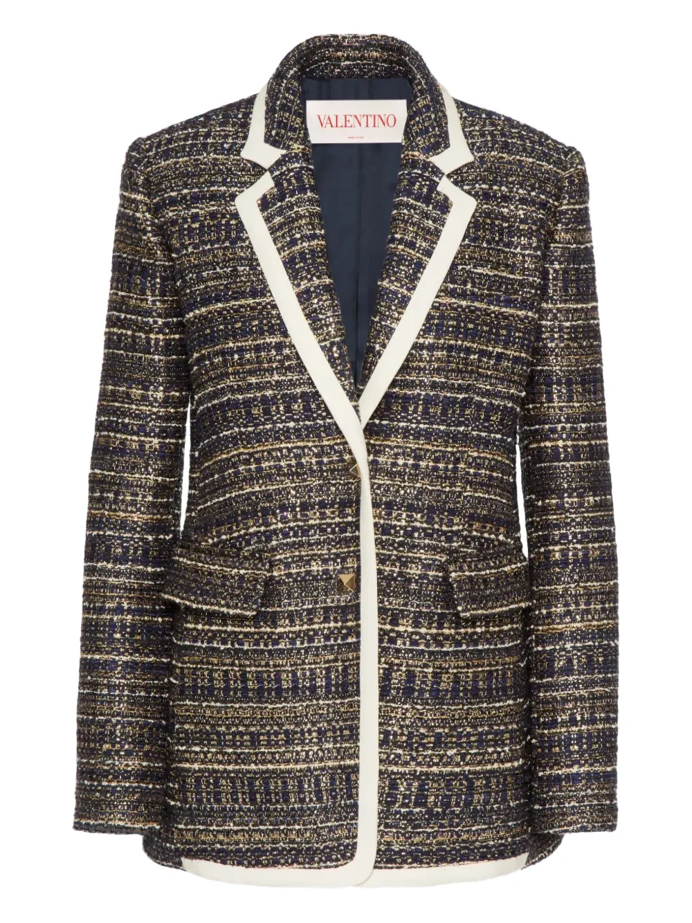 Valentino Garavani Tweed Party single-breasted blazer | Blue | Image 1