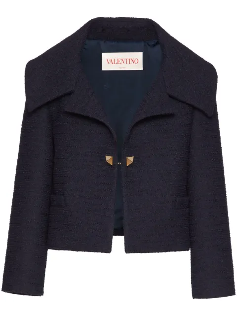 crisp tweed cropped jacket