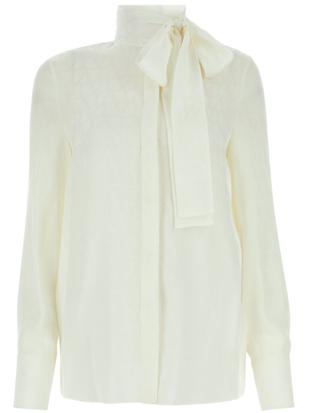 Valentino Garavani Toile Iconographe jacquard silk blouse - White