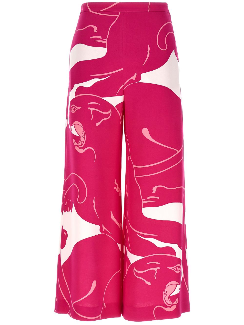 Valentino Garavani Cady Panther silk trousers - Pink