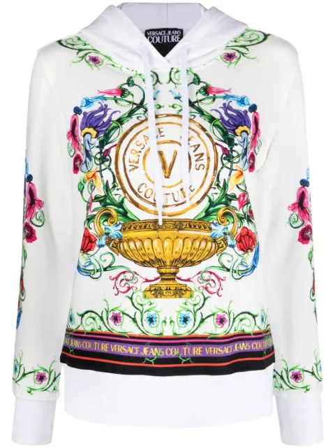 logo-print cotton hoodie