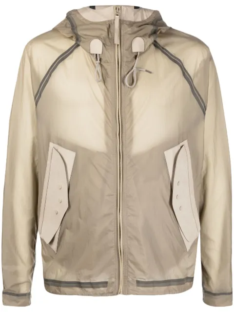 Ten C transparent hooded jacket
