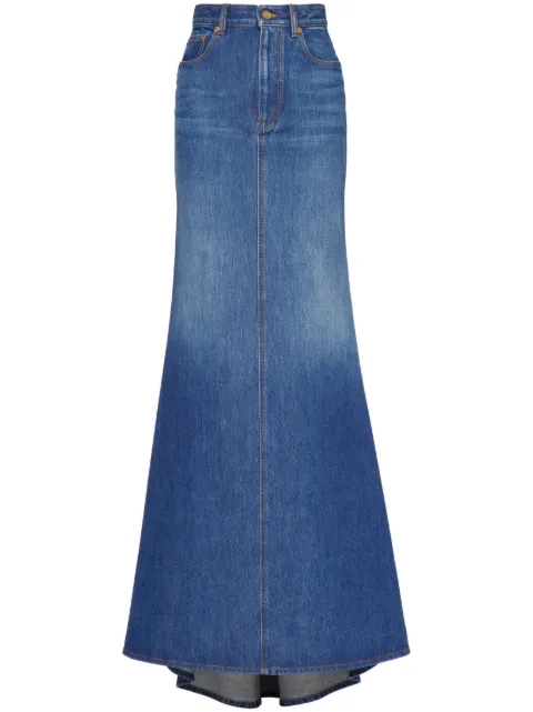 Valentino Garavani long denim skirt