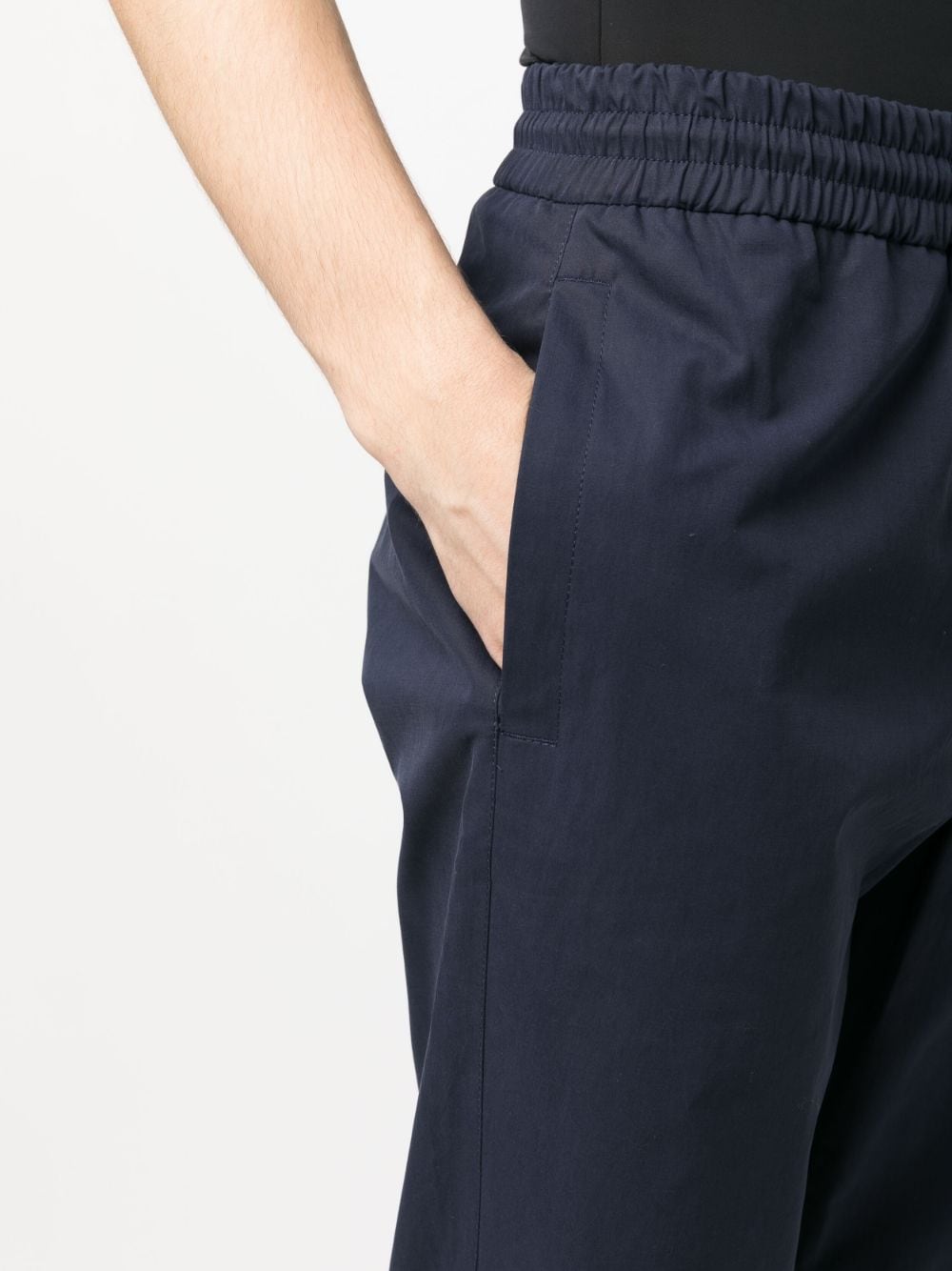 Shop Apc Kaplan Drawstring-waist Trousers In Blau
