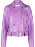 STAND STUDIO Esmeralda faux-leather biker jacket - Purple