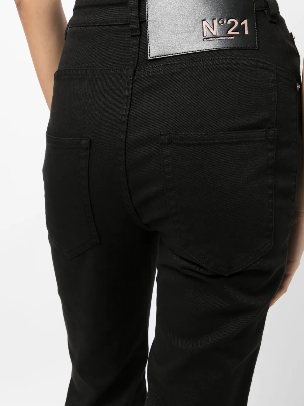 N°21 Button Flared Leg Jeans In Black