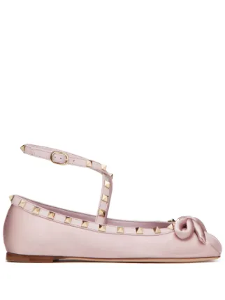 Valentino Garavani ロックスタッズストラップ フラットシューズ