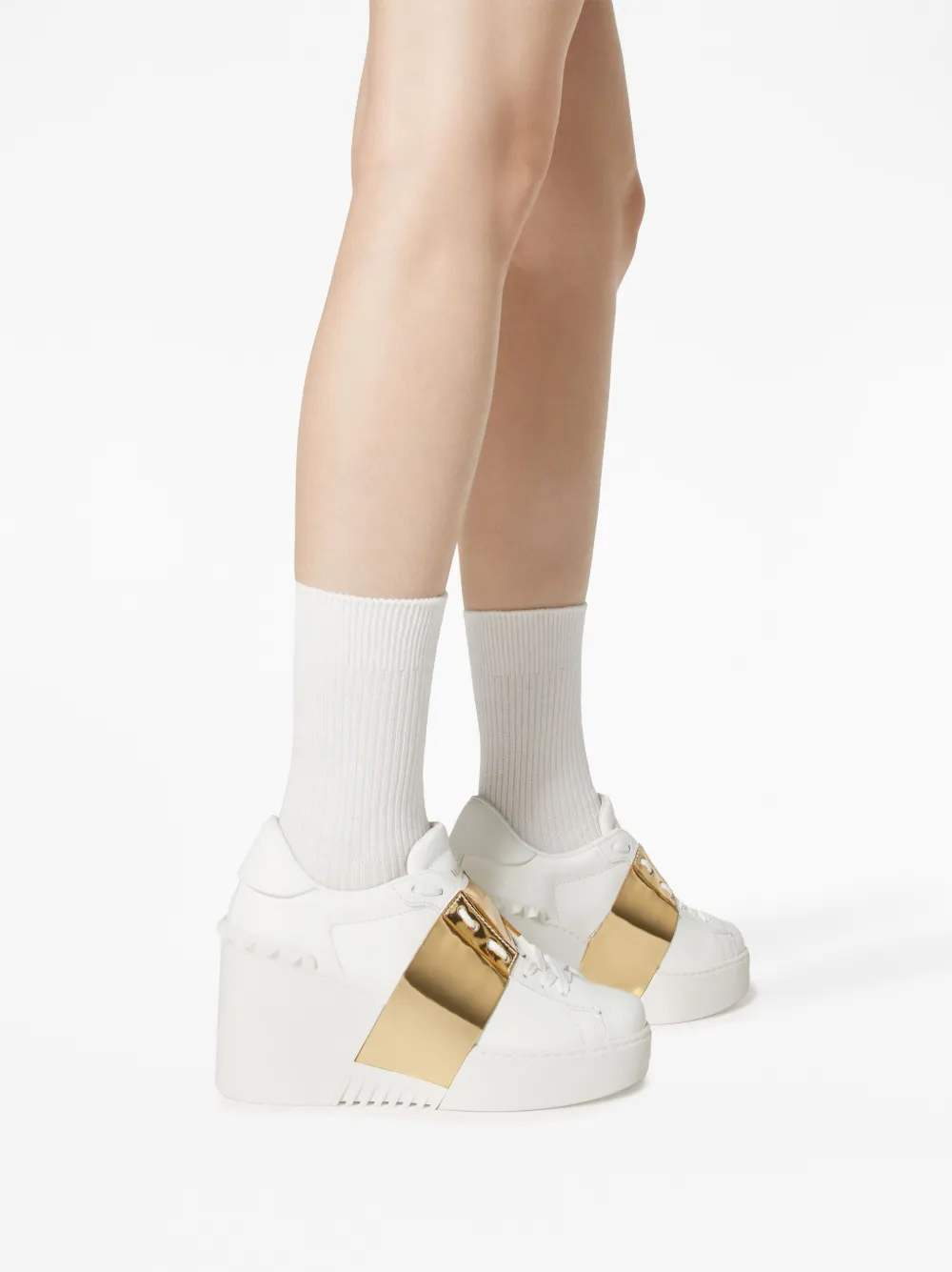Valentino Garavani Open Disco 85mm Wedge Sneakers Farfetch