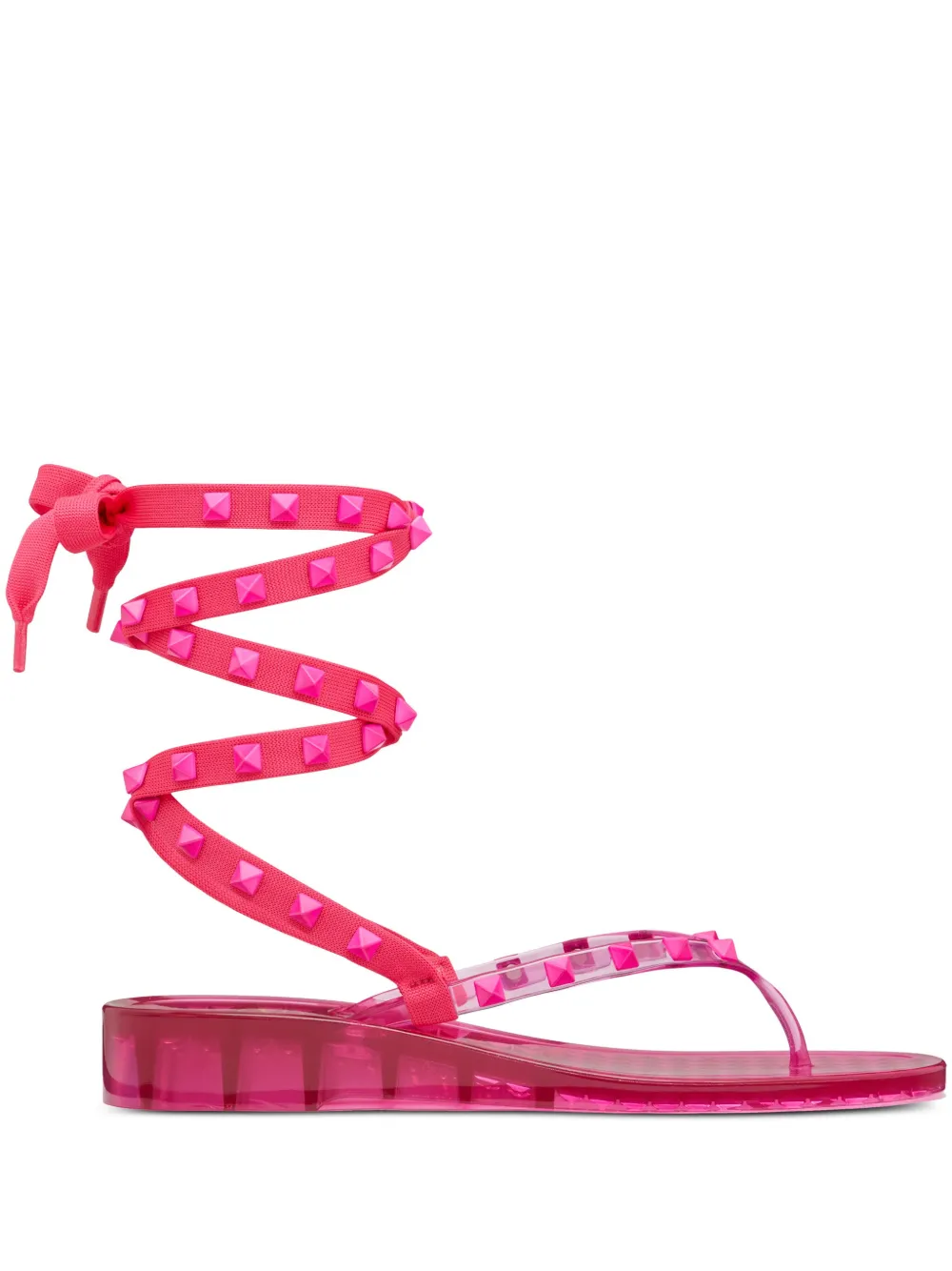 Pink discount studded sandals