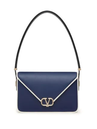 Valentino Garavani Letter Leather Shoulder Bag | Blue | FARFETCH