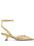 Valentino Garavani Rockstud Couture 50mm mirrored pumps - Gold