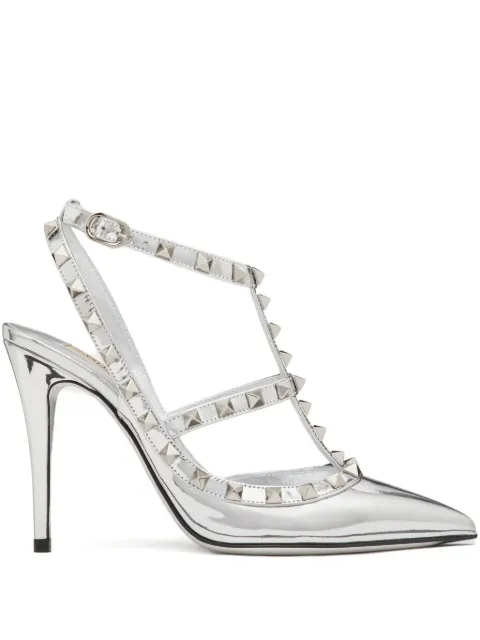 Valentino Garavani 100mm Rockstud mirrored pumps