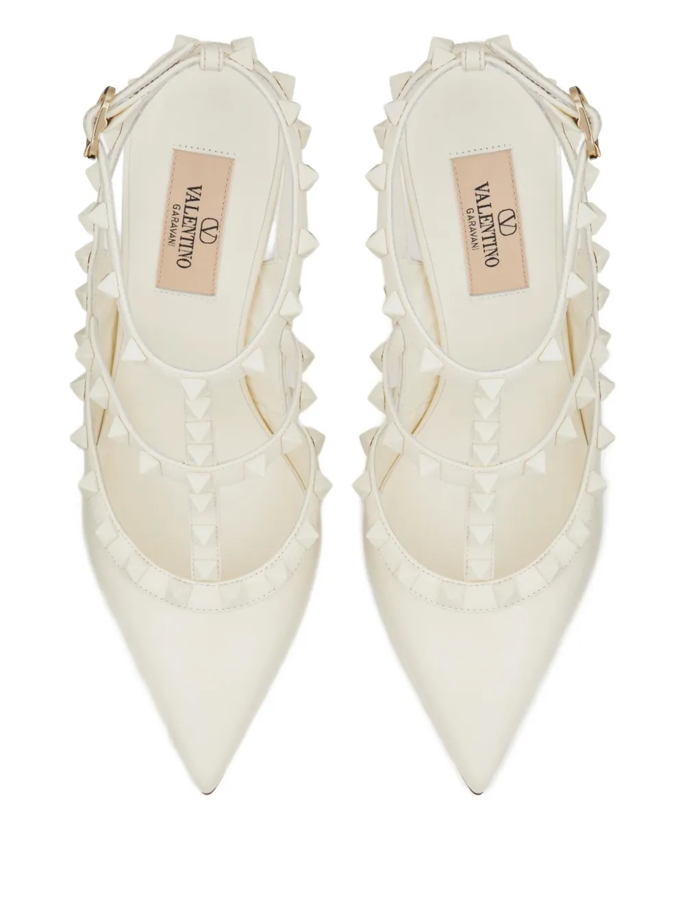 Valentino Garavani 100mm Rockstud ankle-strap Pumps | White