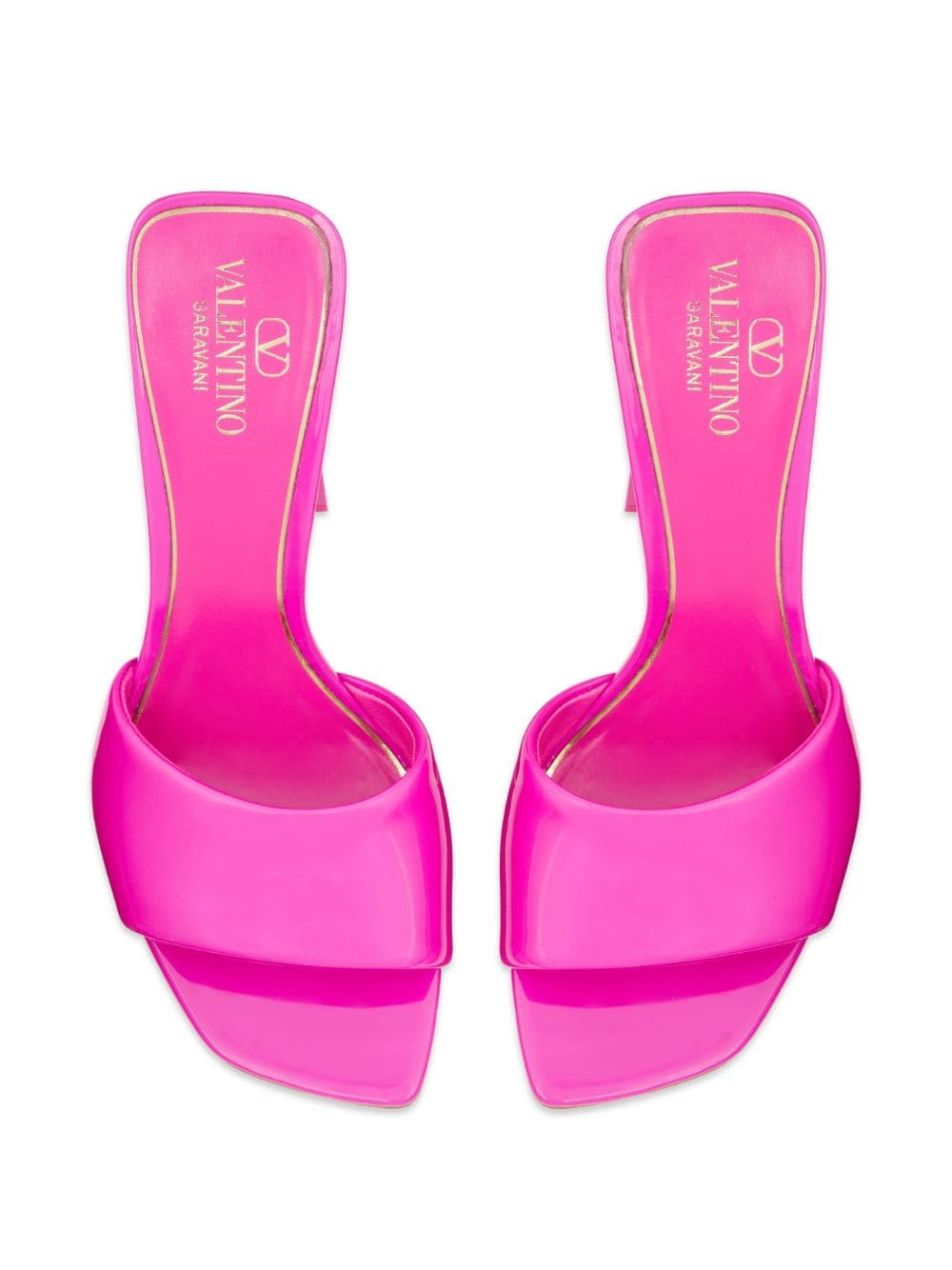 Shop Valentino One Stud Hyper 105mm Leather Sandals In Pink
