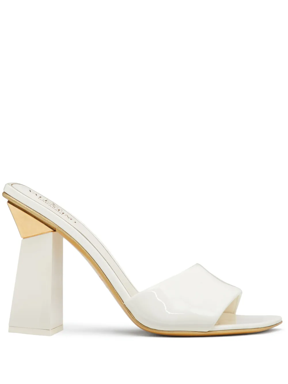 Shop Valentino One Stud Hyper 105mm Leather Mules In Neutrals