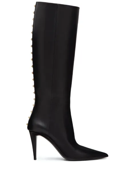 Valentino Garavani Rockstud 90mm knee-high leather boots