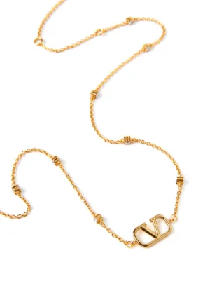 【関税&送料込】Valentino Garavani Necklace Valentino Garavani VLogo Signature Pendant Necklace | Gold