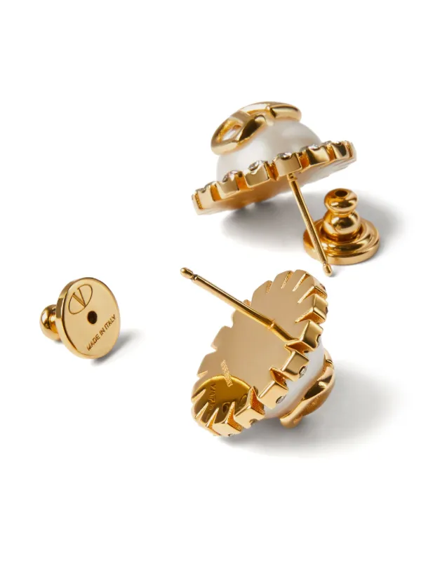 Valentino Garavani VLogo Signature crystal-embellished Stud