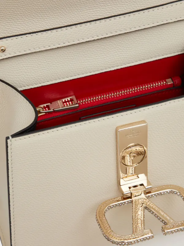 送料関税込☆VALENTINO レザー Vスリング トップハンドルバッグ Valentino Garavani Vスリング ショルダーバッグ S