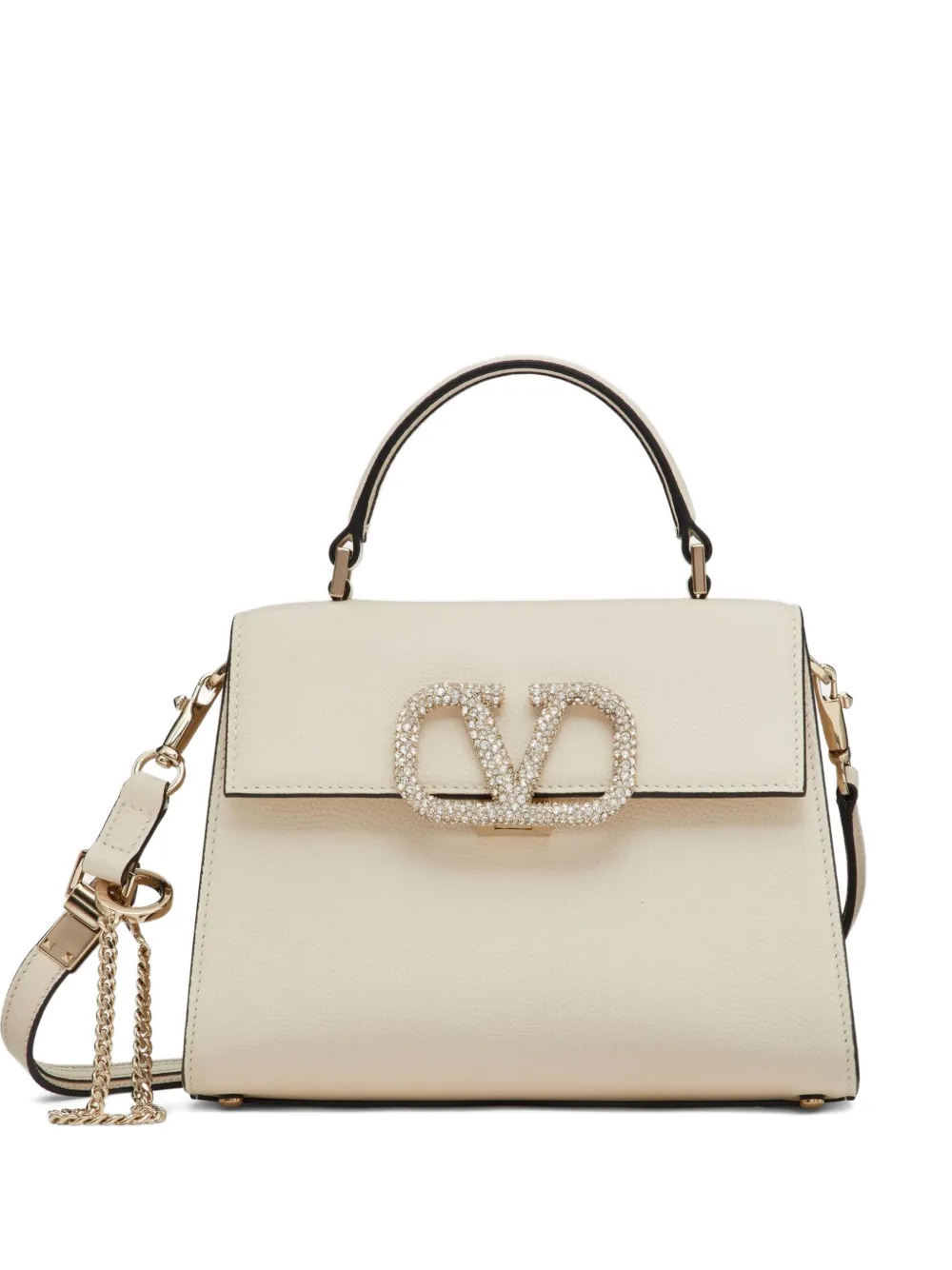 Valentino Garavani VSLING kleine schoudertas - Beige