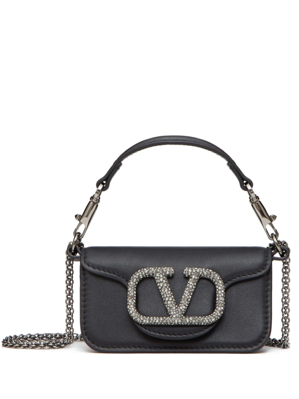 Valentino Garavani micro Locò embellished shoulder bag - Black