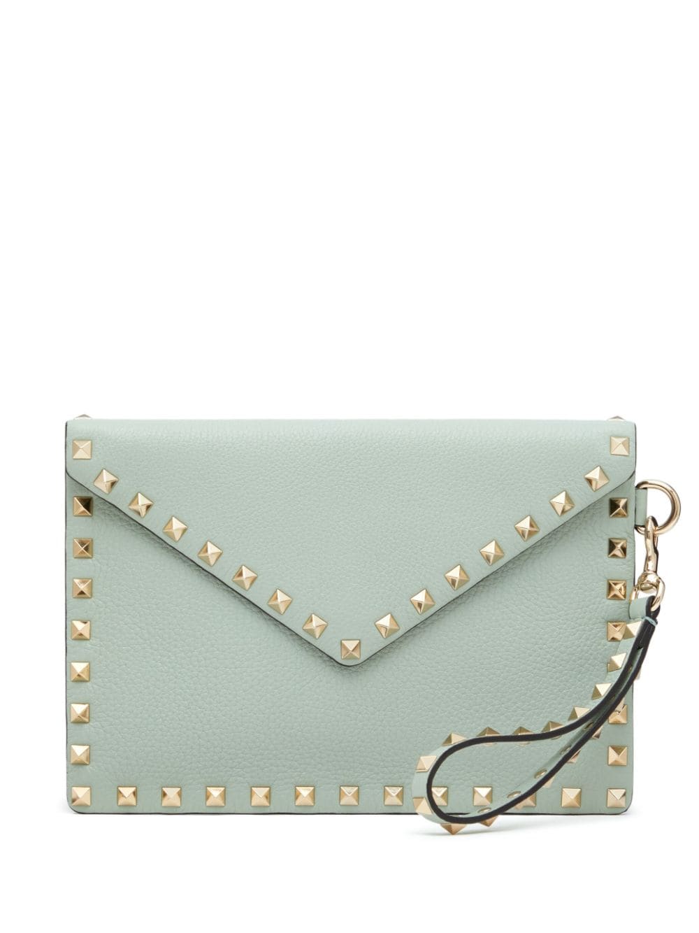 Valentino Garavani Rockstud leren clutch Groen