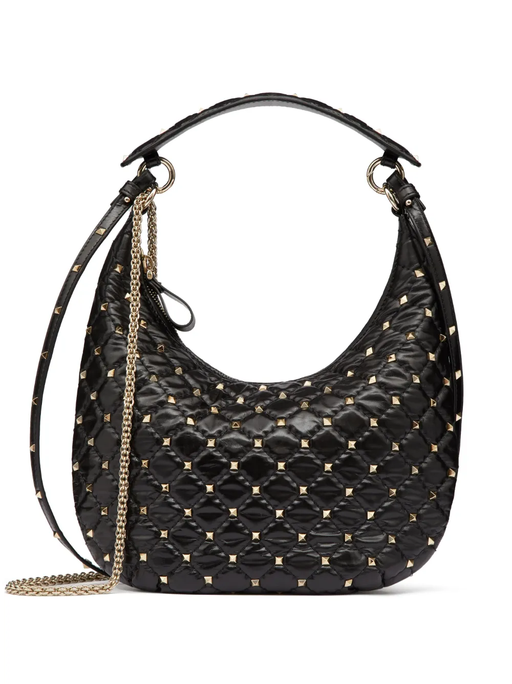 Valentino Garavani Small Rockstud Spike Shoulder Bag In Black