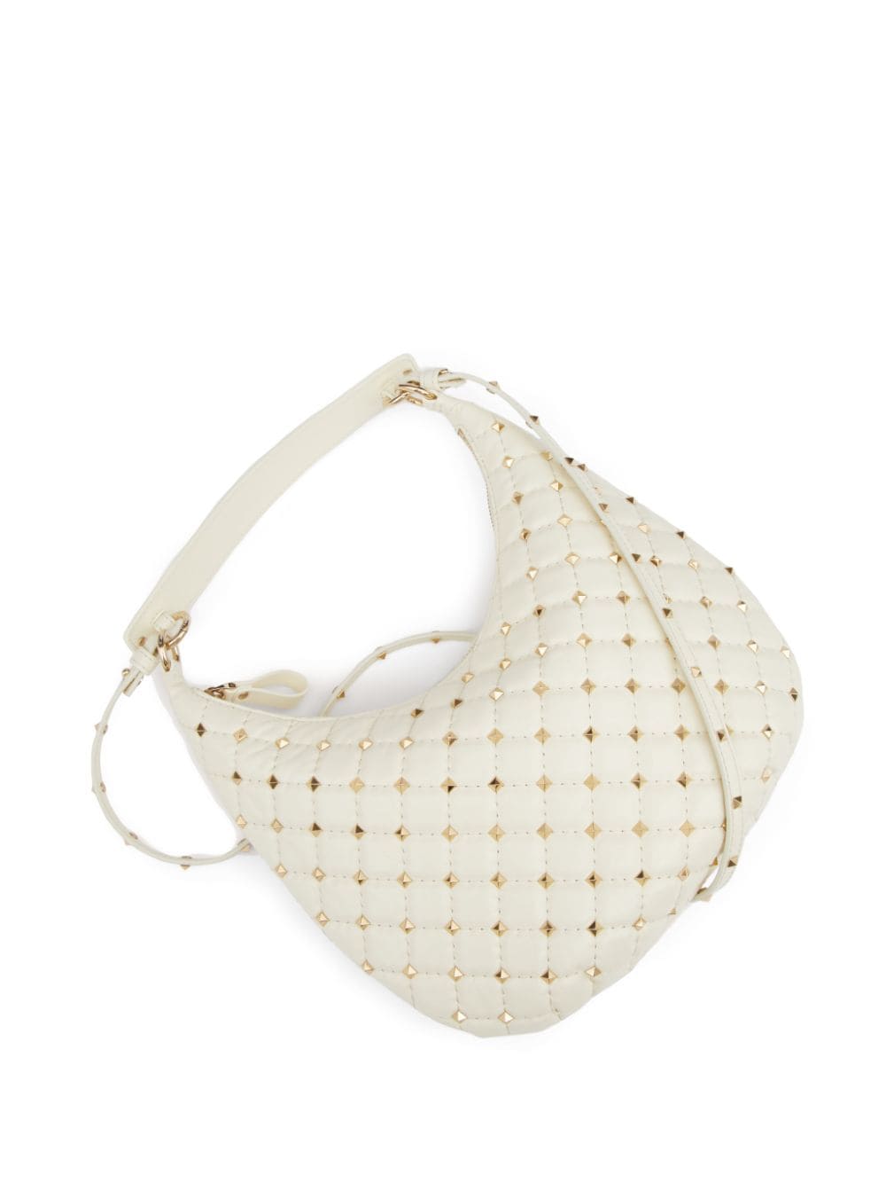 Shop Valentino Small Rockstud Spike Shoulder Bag In White