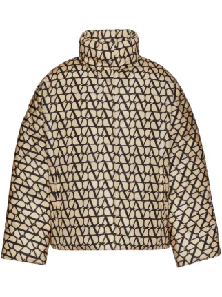 ダウンジャケット Valentino Down jacket with \"Toile Iconographe\" motif Valentino Garavani Toile Iconographe Down Jacket | Neutrals