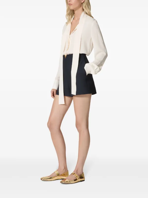 Valentino Garavani Crepe Couture Tailored Shorts | Blue