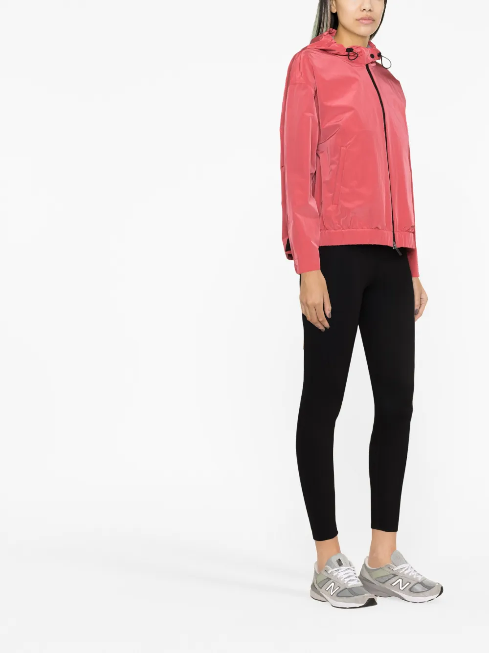 Herno Hooded Layered Shell Jacket In Red