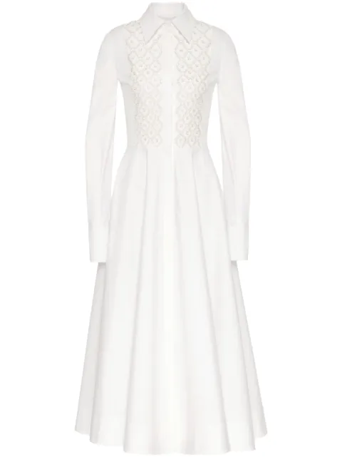 Valentino Garavani embroidered poplin shirt dress