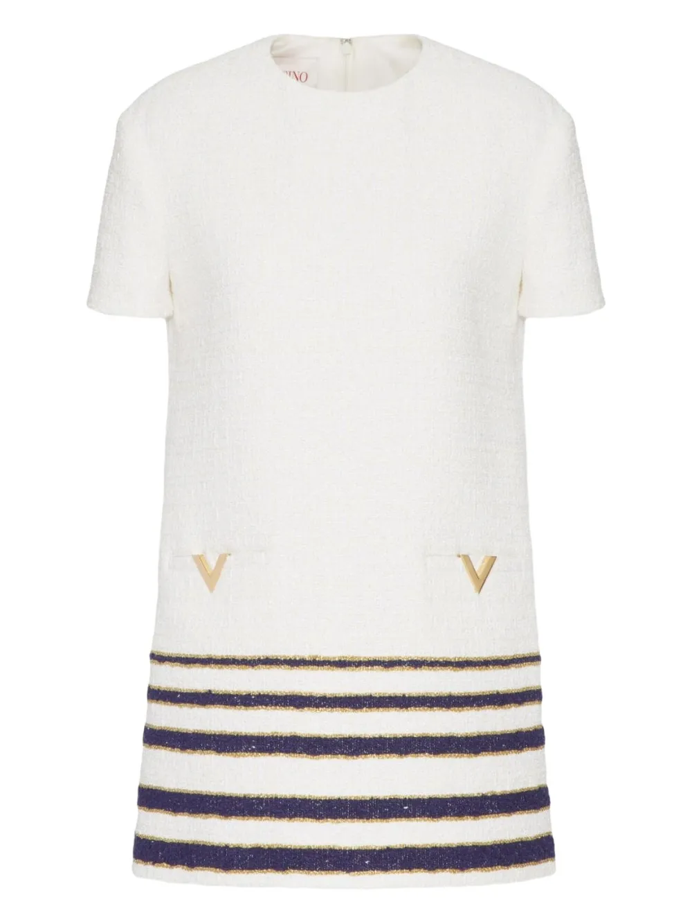 Valentino Garavani Mariniere tweed minidress | Neutrals | Image 1