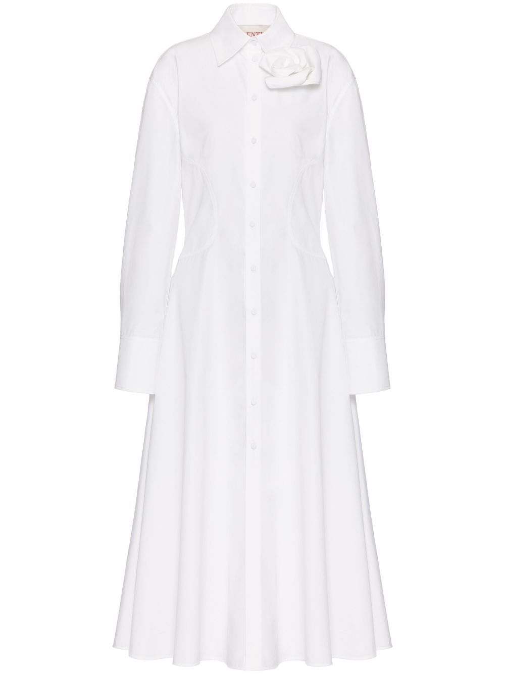 Compact Popeline midi shirt dress