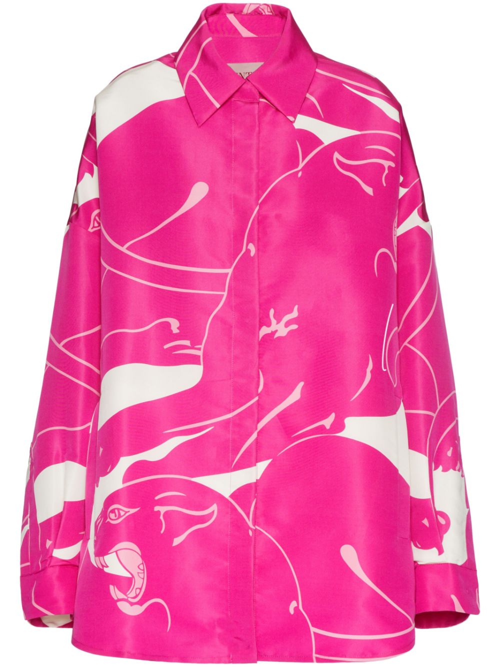 Valentino Garavani Faille Panther overshirt - Pink