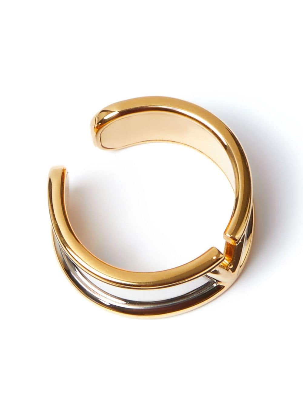 Shop Valentino Vlogo Signature Band Ring In Gold