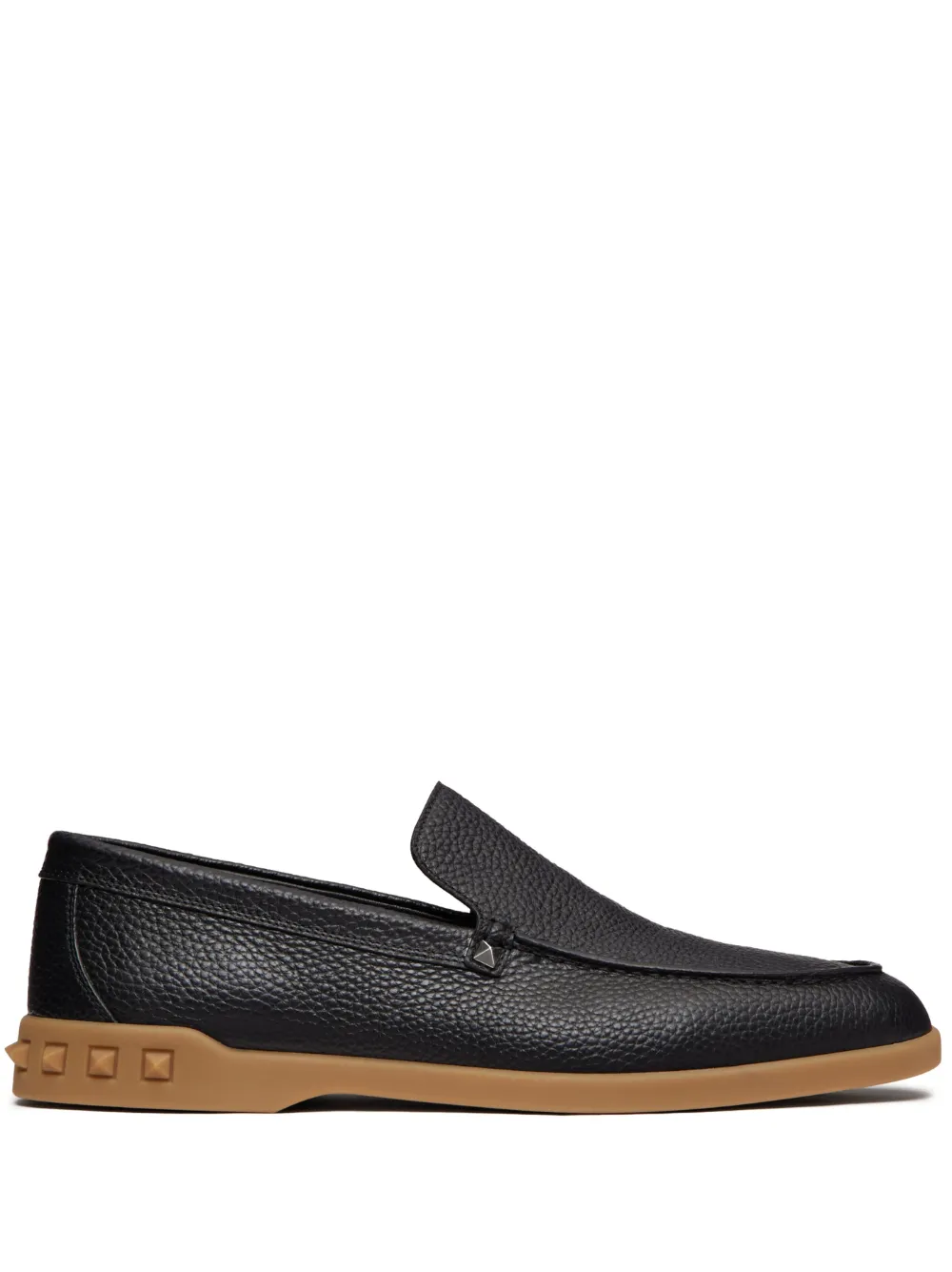 Shop Valentino Leisure Flows Leather Loafers In Black