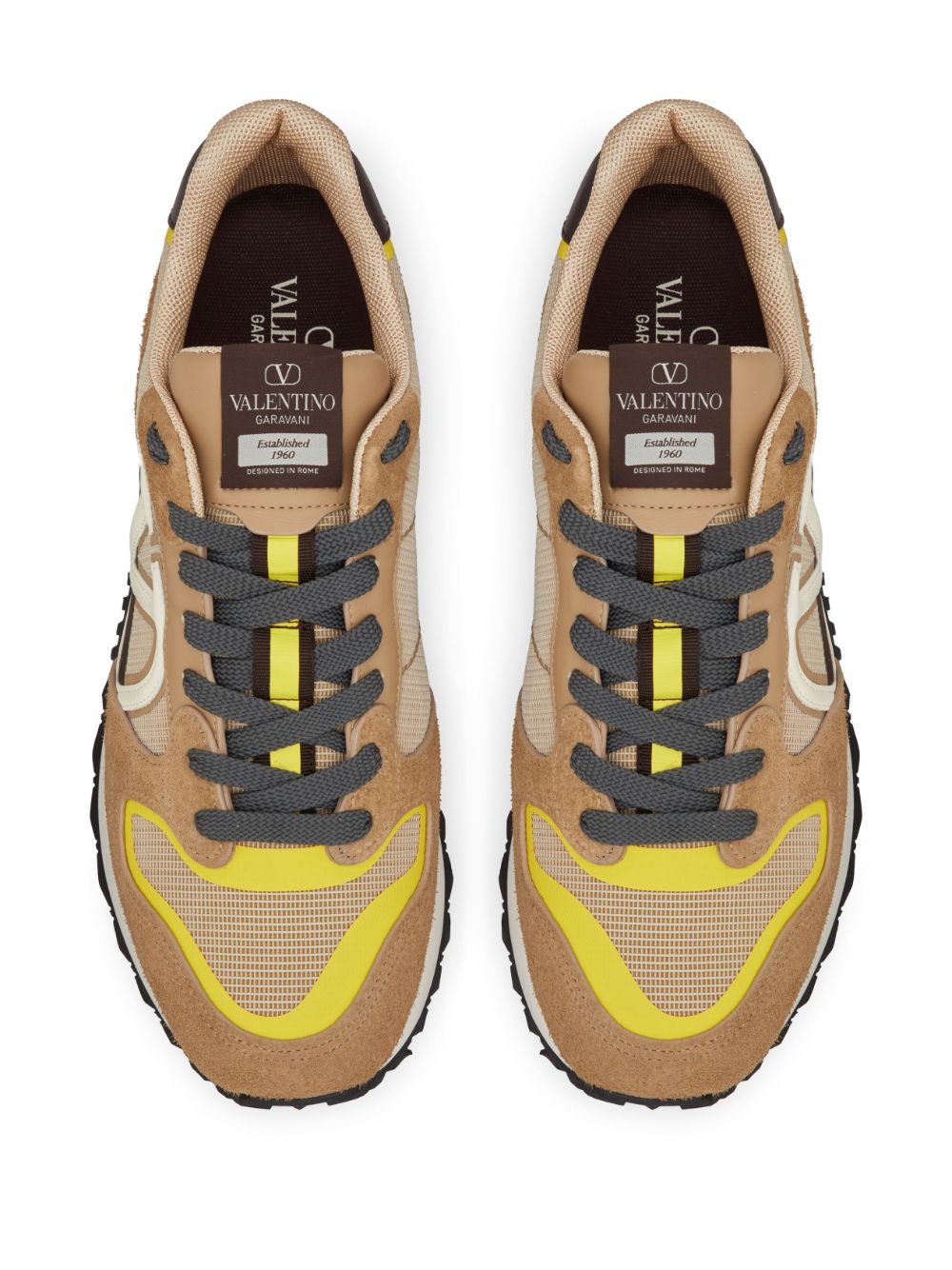 Shop Valentino Vlogo Pace Low-top Sneakers In Brown