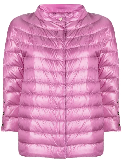 Herno three quarter-sleeve quilted jacket