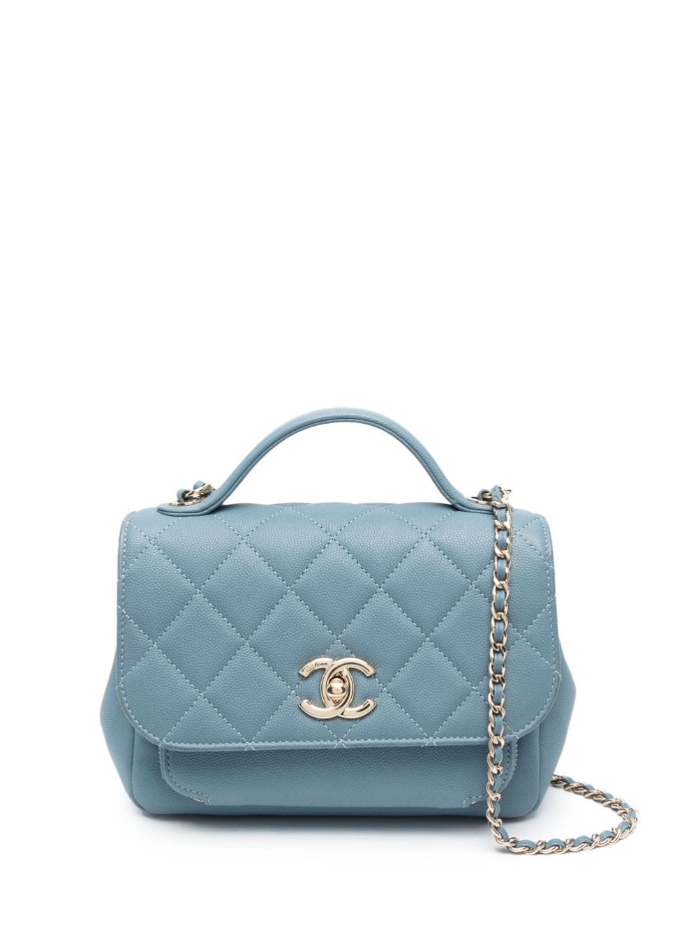 Chanel Small Business Affinity Flap Bag - Grey Shoulder Bags