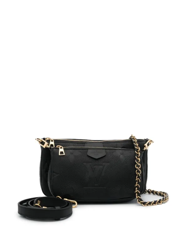 Louis Vuitton Pre-Owned pre-owned Empreinte Monogram Giant Multi-Pochette  two-way Shoulder Bag | Black | FARFETCH BE