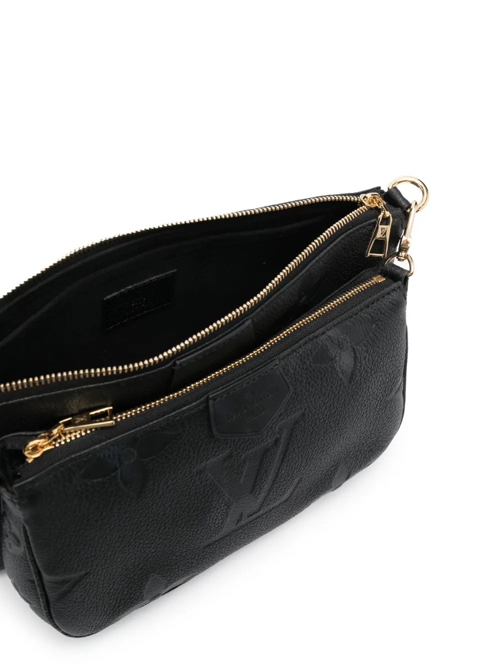Pre-owned Louis Vuitton Empreinte Monogram Giant Multi-pochette Two-way Shoulder Bag In Black