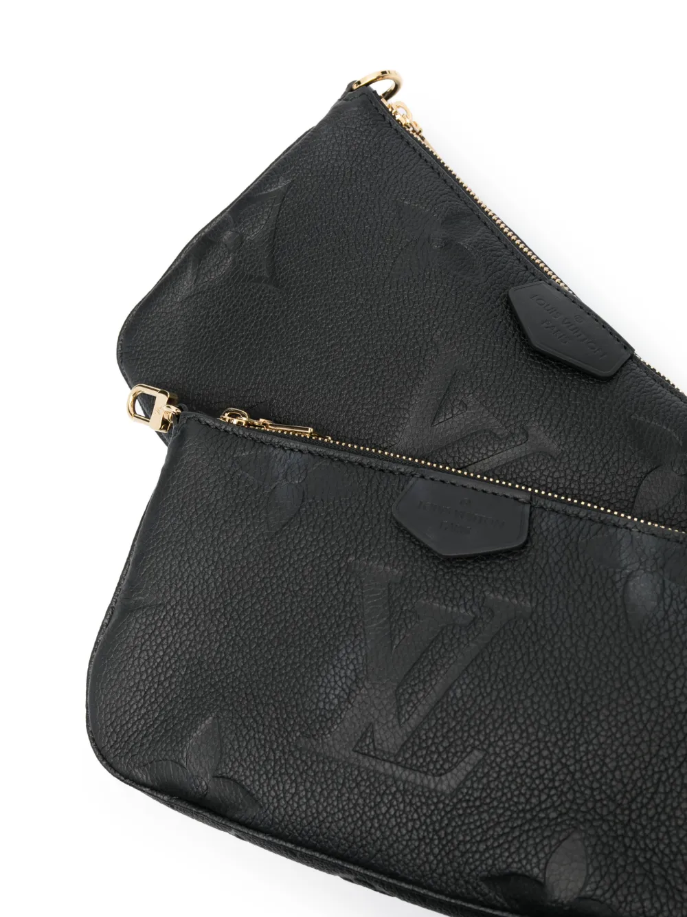 Pre-owned Louis Vuitton Empreinte Monogram Giant Multi-pochette Two-way Shoulder Bag In Black
